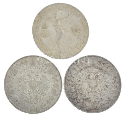 Ausztria 1908. 5K Ag 'Ferenc József - Jubileum' + 1909. 5K Ag 'Ferenc József' (2xklf) különböző portrék T:XF,VF patina, karc Austria 1908. 5 Corona Ag 'Franz Joseph - Jubilee' + 1909. 5 Corona Ag 'Franz Joseph' (2xdiff) with different