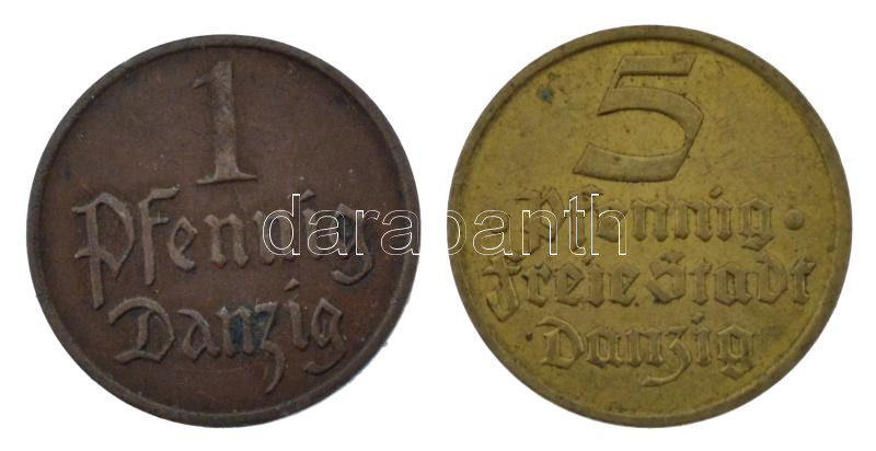 Németország / Weimari Köztársaság 1923. 1pf bronz + 1932. 5pf Al-bronz T:XF patina Germany / Weimar Republic 1923. 1 Pfennig bronze + 1932. 5 Pfennig Al-bronze C:XF patina - Image 2