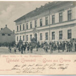 1904 Orsova, M. kir. állami iskola, Scheinberger Mór üzlete. Raichl Sándor junior kiadása / school, shop (Rb)