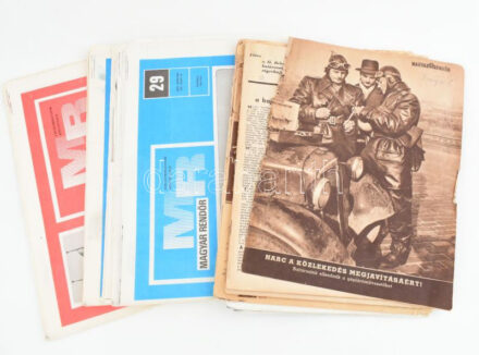 cca 1950-1980 A Magyar Rendőr c. újság vegyes számai, közte sérültek