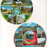 10 db MODERN kör alakú csehszlovák város képeslap / 10 modern Czechoslovakian circular town-view postcards
