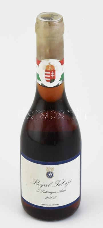 2008 Royal tokaji 5 puttonyos aszú bontatlan palack bor 2 dl