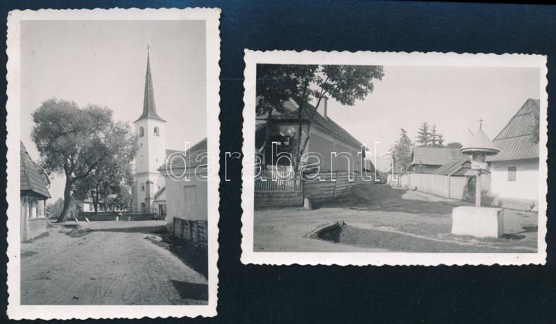 1942 Csíkcsicsó 2 db fotó 4x6 cm