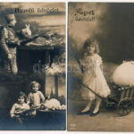 41 db húsvéti képeslap az 1910-1920-as évekből / Easter greetings, 41 postcard from 1910-1920-es - Image 3