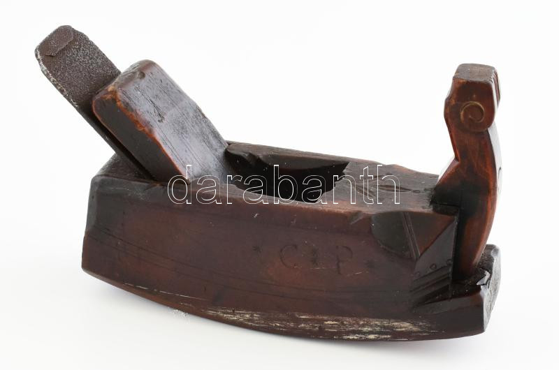 Antik donga gyalu 1889. CP jelzéssel. 18 cm / Antique barell maker plane - Image 2