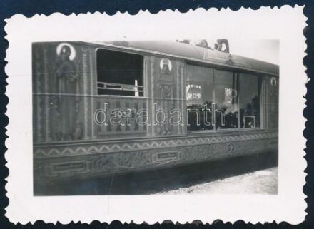 1938 Az Aranyvonat egyik vagonjáról készült fénykép 6x9 cm