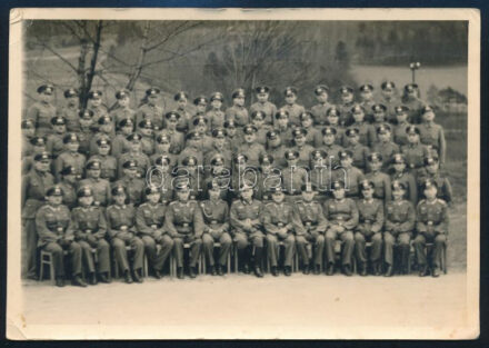 cca 1940 Német repülős tisztek csoportképe / Luftwaffe, Wehrmacht officers 14,5x10 cm