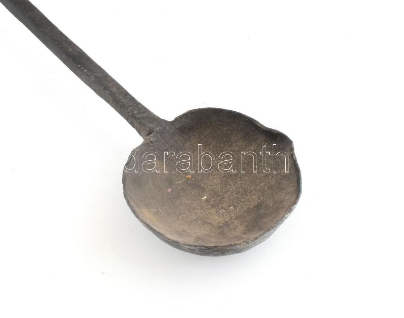 XVIII. sz vége ólomöntő vagy vasöntő kanál fa nyélen 85 cm - Image 2