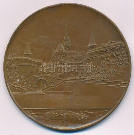 Berán Lajos (1882-1943) 1931. 'Budapesti Emlék' kétoldalas bronz emlékérem (80mm) T:XF ph. HP 1330.