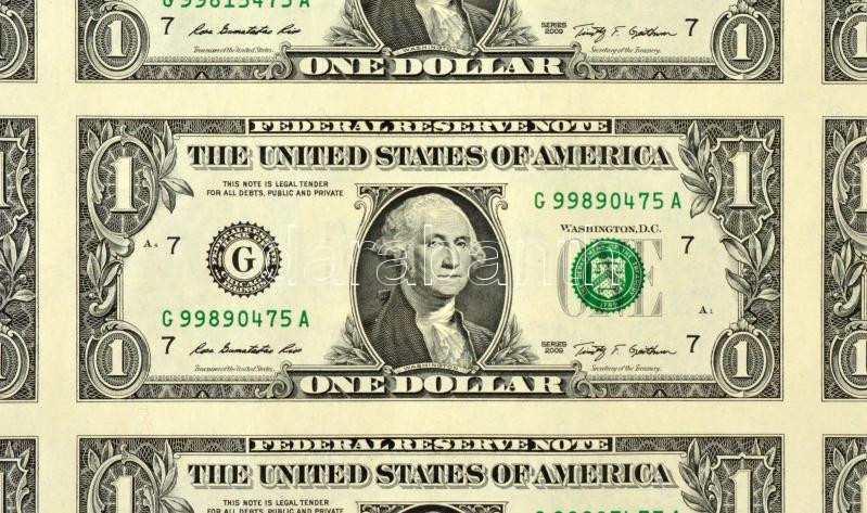 Amerikai Egyesült Államok 2009. 1$ 'Rosa Gumataotao Rios - Timothy Franz Geithner' (32x) ívben, G (Chicago) T:AU USA 2009. 1 Dollar 'Rosa Gumataotao Rios - Timothy Franz Geithner' (32x) in sheet, G (Chicago) C:AU Krause P#530 - Image 2