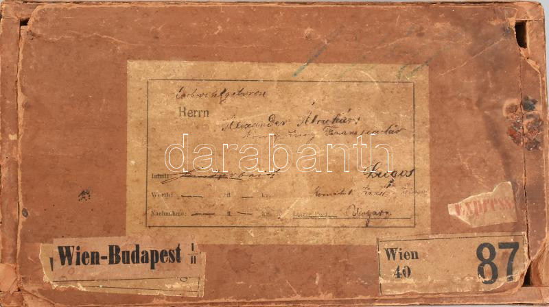 K.u.K. postadoboz pecséttöredékkel 1900 35x20 cm - Image 2