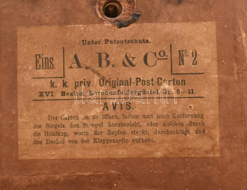 K.u.K. postadoboz pecséttöredékkel 1900 35x20 cm - Image 3