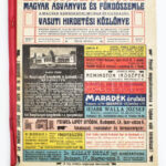 1909 Magyar ásványvíz és fürdőszemle vasúti hirdetési kartontáblája, ritka - Image 3