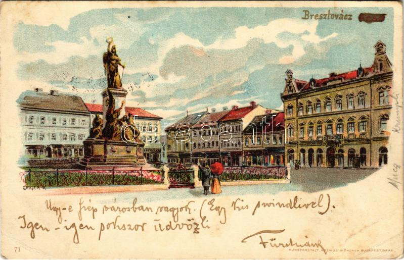 1901 Arad, 13 vértanú szobra / martyrs' statue. Kunstanstalt Kosmos litho s: Geiger R. (EB)