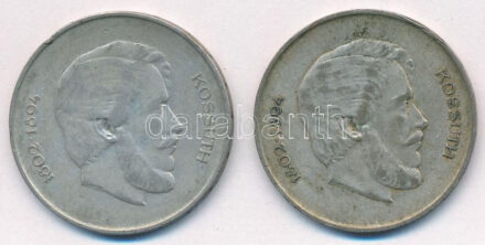 1947. 5Ft Ag 'Kossuth' (2x) T:VF,F patina Adamo F8.1