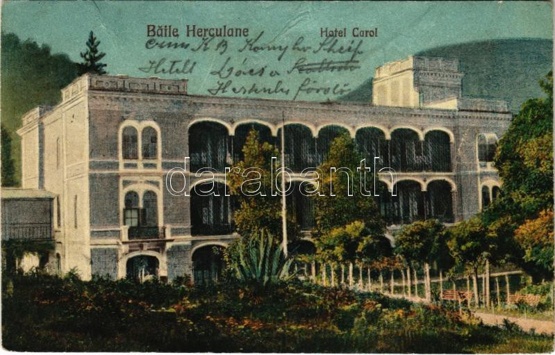 1924 Herkulesfürdő, Baile Herculane; Carol szálloda / hotel (fa)