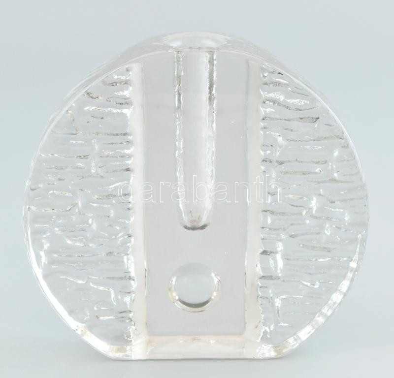 Walther orchidea váza. Kristály jelzés nélkül, hibátlan 11 cm