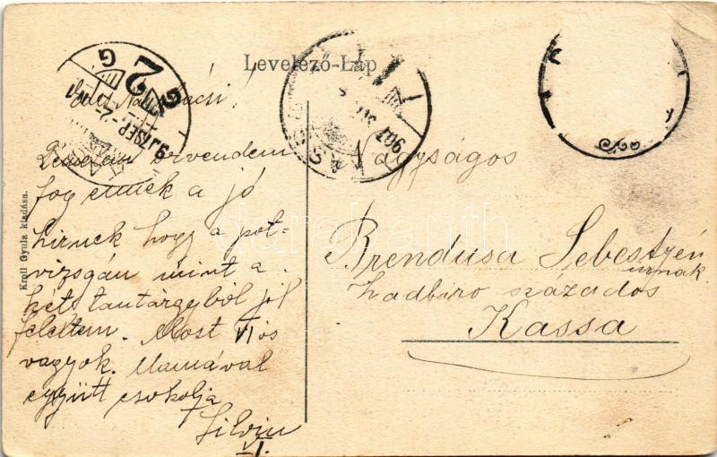 1907 Déva, Deva; M. kir. állami főreáliskola. Kroll Gyula kiadása / school (Rb) - Image 2