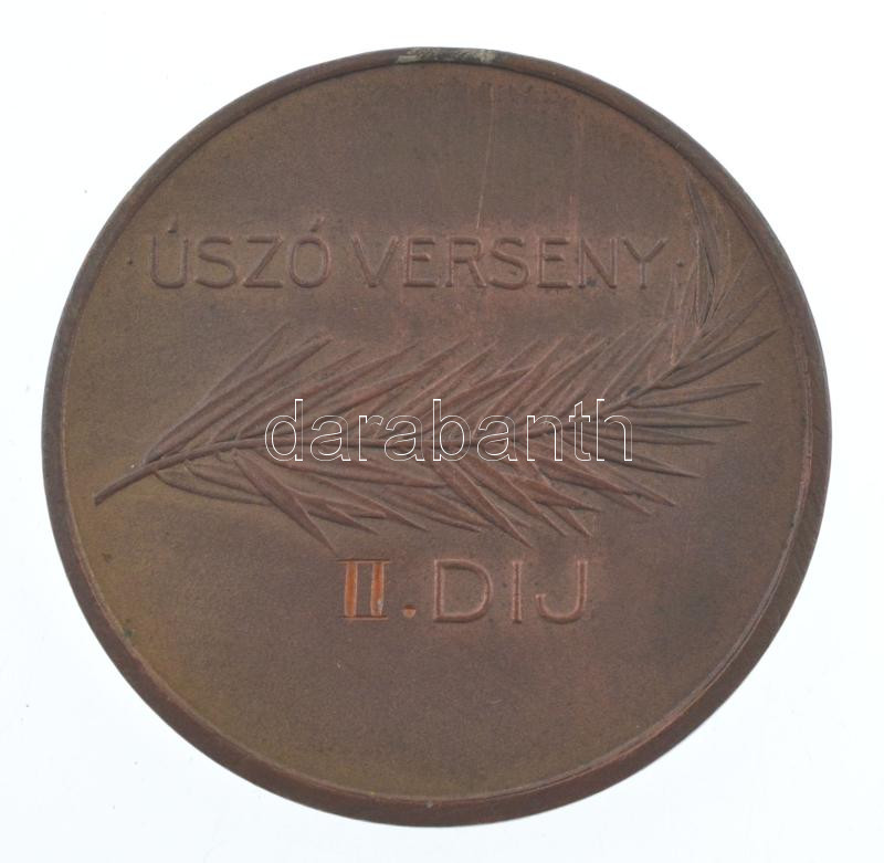 Exner Károly (1850-1919) 1900. 'Balatoni Úszók Egyesülete 1900 / Úszó verseny II. díj' bronz díjérem (35mm) T:XF fülnyom / Hungary 1900. 'Balatoni Úszók Egyesülete 1900 / Úszó verseny II. díj (Balaton Swimming Association / - Image 2