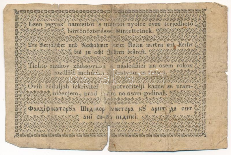 1849. 2Ft 'Kincstári utalvány' 'EE n. 94294' T:VG anyaghiány Adamo G108 - Image 2
