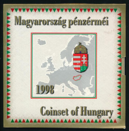 1998. 50f-200Ft (10xklf) forgalmi sor + 1998. 100Ft alpakka '1848-1849. Szabadságharc 150. évfordulójára', dísztokban T:BU Adamo FO31.1