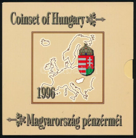 1996. 10f-100Ft (10xklf) '50 éves a forint' forgalmi sor dísztokban. A belső tokon a ragasztás kissé elengedett. T:BU Adamo FO29