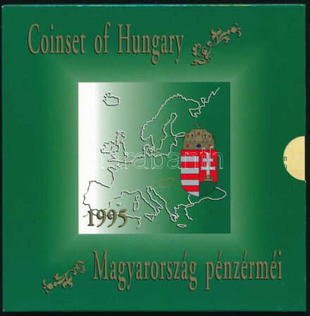 1995. 10f-100Ft (10xklf) 'Magyarország pénzérméi' forgalmi sor dísztokban, + 200Ft Ag 'Deák' T:BU patina Adamo FO28