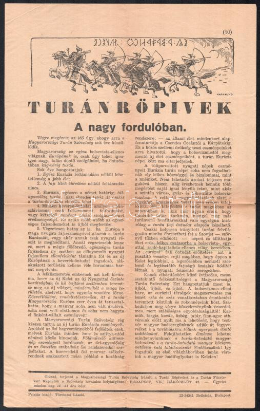 1932 Turán Röpívek - A nagy fordulóban, hajtott, ragasztott