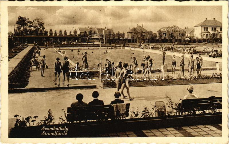1938 Szombathely, Strandfürdő, építkezés (EK)