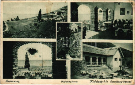 1936 Badacsony, Kisfaludy ház, Esterházy borozó (tűnyomok / pin marks)