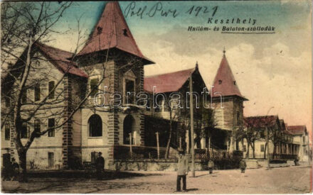 1921 Keszthely, Hullám és Balaton szállodák. Nádai Ignác kiadása (EK)