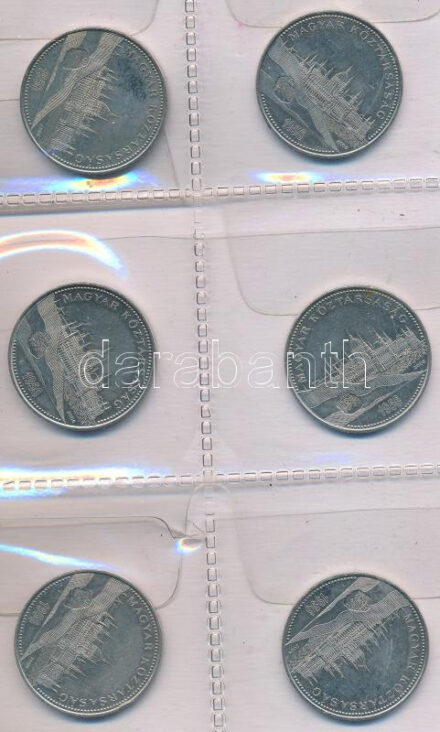 2004-2020. 50Ft Cu-Ni (24x) forgalmi emlékkiadások, kisalakú 24 férőhelyes érmeberakóban T:UNC,AU