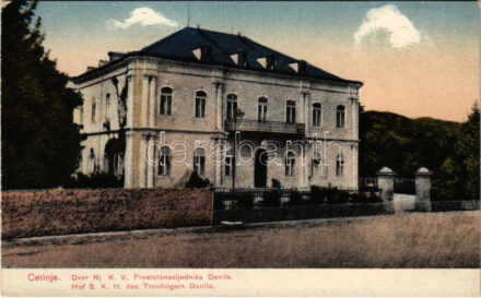 Cetinje, Cettinje, Cettigne; Dvor Nj. K. V. Prestolonasljednika Danila / Hof S. K. H. des Tronfolgers Danilo / royal palace, castle (EK)