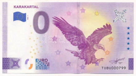 Törökország 2022. 0E 'Karakartal' szuvenír bankjegy T:UNC Turkey 2022. 0 Euro 'Karakartal' souvenir banknote C:UNC