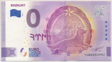 Törökország 2021. 0E 'Bozkurt' szuvenír bankjegy T:UNC Turkey 2021. 0 Euro 'Bozkurt' souvenir banknote C:UNC