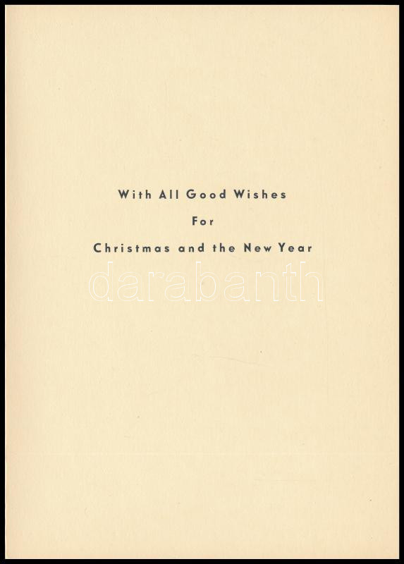 Pekáry István (1905-1981): Kún legény tánc. Rézkarc, akvarell, papír. Jelzett a karcon. Karácsonyi-újévi üdvözlőlap, Tamás Galéria kiadása, 1930-40 körül. 12,5x10 cm - Image 2