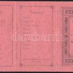 1898 Jelmezes farsangi dalestély műsor kihajtható leporelló 16 cm