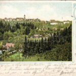 1901 Nové Mesto nad Metují, general view. Art Nouveau, litho (EB)