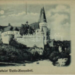 1904 Vajdahunyad, Hunedoara; Vajda-Hunyad vára / castle at night (EK)