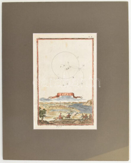 1731 Pest látképe. Szenezett rézmetszet megjelent: Birckenstein/Pürckenstein, Anthon Ernst Burckhard von: Auslesener Anfang zu denen höchst=nützlichen Matematischen Wissenschaften...Sammt einem Anhang oder Beschreibung, Derer...Ungarischen