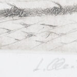 Almásy László (1926-): Szentendre. Rézkarc, papír, jelzett, számozott (49/295), üvegezett keretben, 19,5×14,5 cm - Image 2