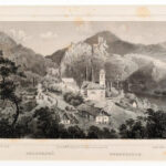 cca 1860 Ludwig Rohbock (1820-1883): Szarvaskő, acélmetszet, kissé foltos, 12×17 cm paszpartuban