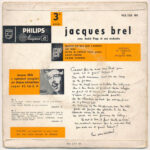 Jacques Brel - 3. Vinyl, 7', 45 RPM, EP. Philips, Franciaország, 1957. - Image 2