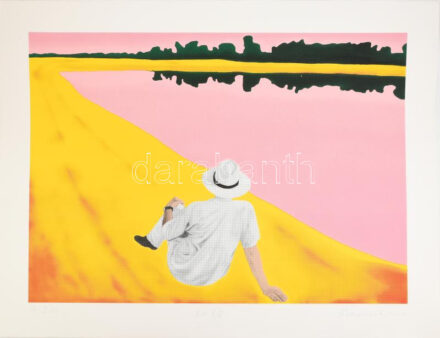 Fehér László (1953-): Táj III., 2020. Szitanyomat, papír, jelzett, művészpéldány E.A. V./X. számozással. 56x77 cm. / László Fehér (1953-): Landscape III., 2020. Screenprint on paper, signed, artist's proof numbered E.A. V./X., 56x77