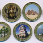 Tuvalu / Vaitupu 2017. 7$ 'Az ókori világ hét csodája' (7xklf) multicolor T:UNC,AU Tuvalu / Vaitupu 2017. 7 Dollars 'Seven Wonders of the Ancient World' multicolor (7xdiff) C:UNC,AU