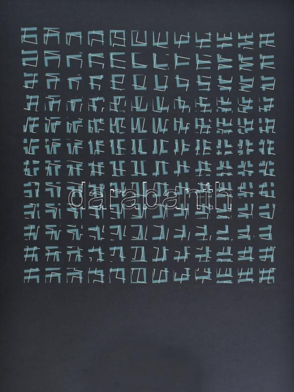Berentz Péter (1972-): Geometrikus formák (cím nélkül), 2000. Szitanyomat, papír, jelzett, számozott (V/3), 39×39 cm