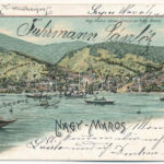 1900 Nagymaros. I.H.M. kiadása, Art Nouveau, litho (kopott sarkak / worn corners)