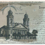 1902 Debrecen, Nagy templom este. Csokonai nyomda kiadványa 1327. Art Nouveau, floral, litho (Rb)