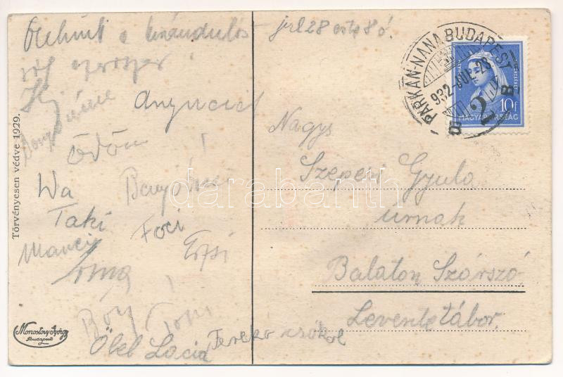 1932 Visegrád, autós kirándulás - leporellolap 10 kis képpel (fl) + 'PARKAN-NANA BUDAPEST 2' vasúti mozgóposta - Image 3
