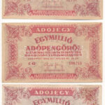 1946. 1.000.000AP (3xklf), ebből 2db vízjeles papíron, egyik fordított címerrel T:III kis szakadások